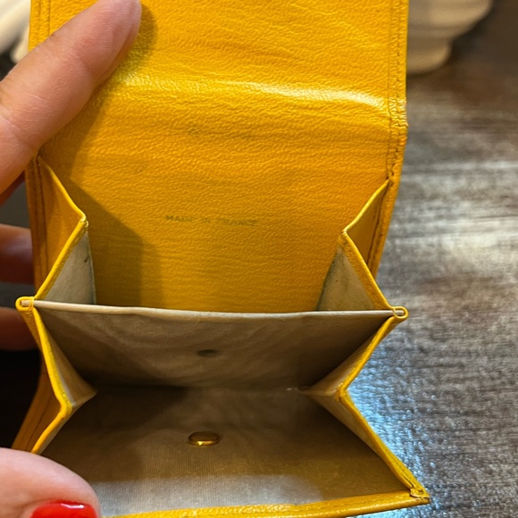 Authentic Chanel yellow lamb skin leather wallet - Picture 11 of 11
